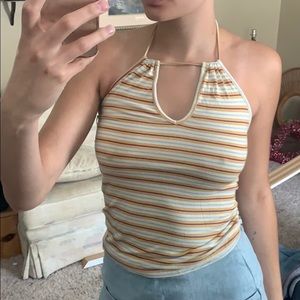 ✨ Stripped halter top ✨